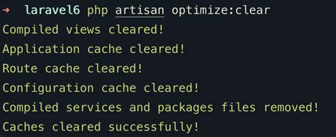 laravel clear all cache.